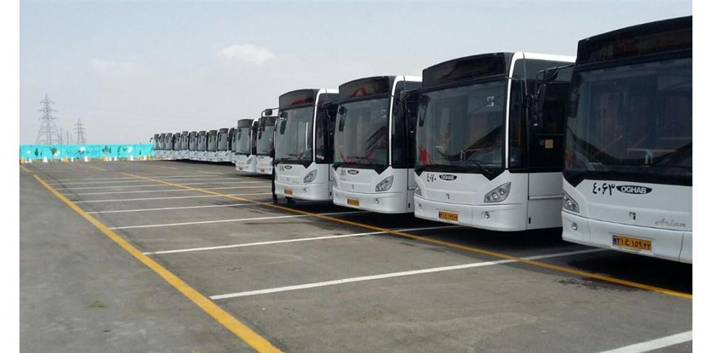 رونمایی از 100 دستگاه اتوبوس اسکانیای سه محور در مشهد مقدس